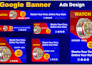 design stunning google ads banner and web banner